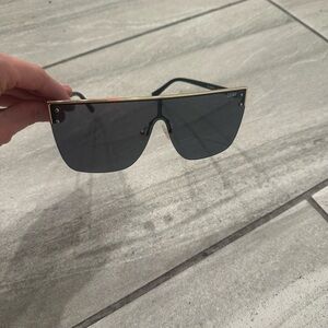Quay Black and Gold Sunglasses